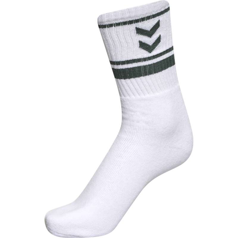 Hummel 4 Pack Triple Stripe Crew Sokken Dames Zwart | 690918-483