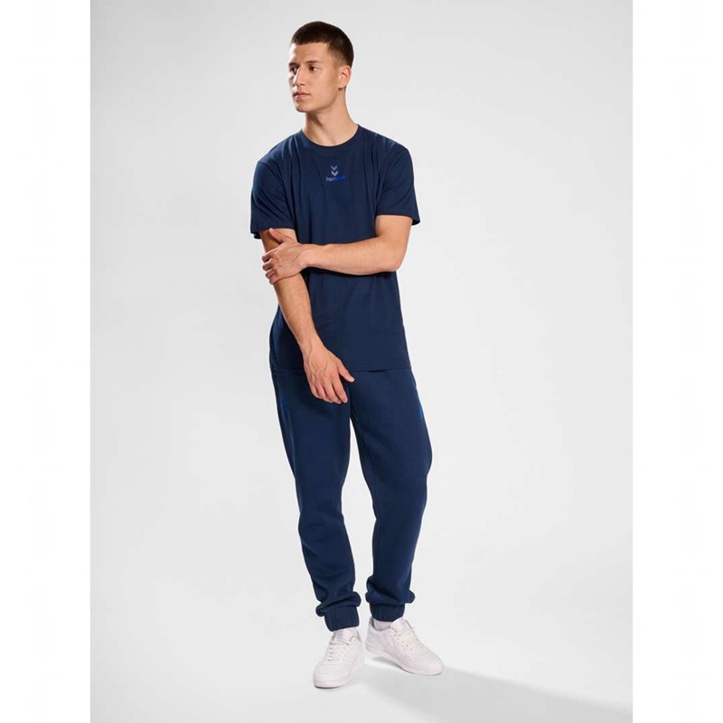 Hummel Active Chevrons Co S/S Broek Heren Donkerblauw | 760478-580