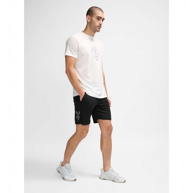 Hummel Active Circle Co S/S T-shirts Heren Wit | 384768-891