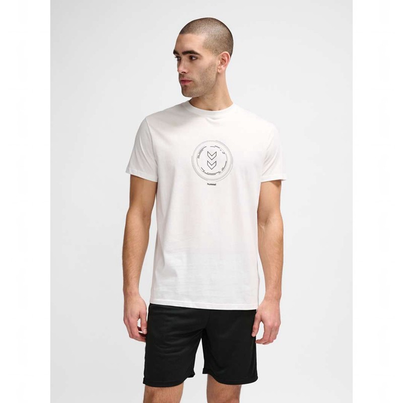 Hummel Active Circle Co S/S T-shirts Heren Wit | 384768-891