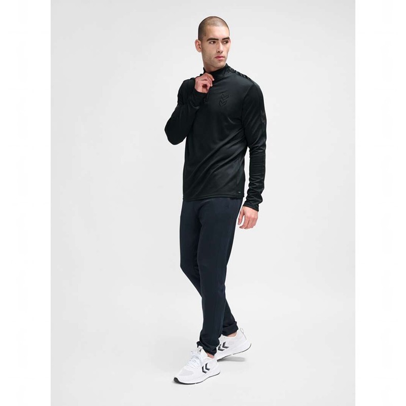 Hummel Active Pl Half Zip Sweatshirts Heren Zwart | 593178-964