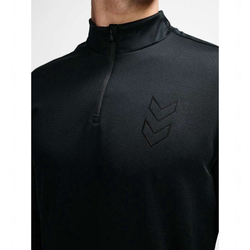 Hummel Active Pl Half Zip Sweatshirts Heren Zwart | 593178-964