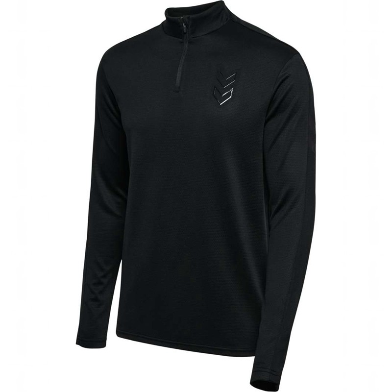Hummel Active Pl Half Zip Sweatshirts Heren Zwart | 593178-964