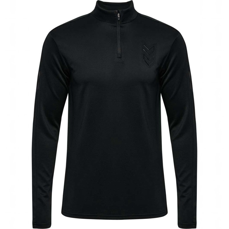 Hummel Active Pl Half Zip Sweatshirts Heren Zwart | 593178-964