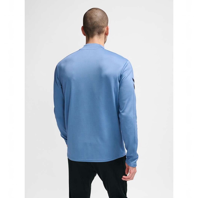 Hummel Active Pl Half Zip Sweatshirts Heren Blauw | 389705-737