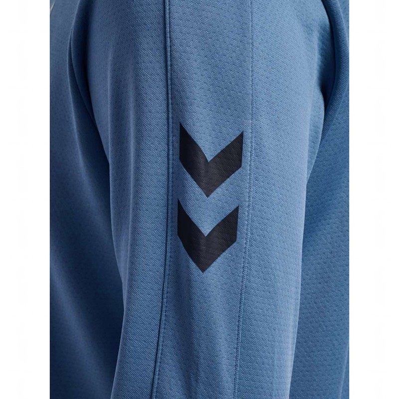 Hummel Active Pl Half Zip Sweatshirts Heren Blauw | 389705-737