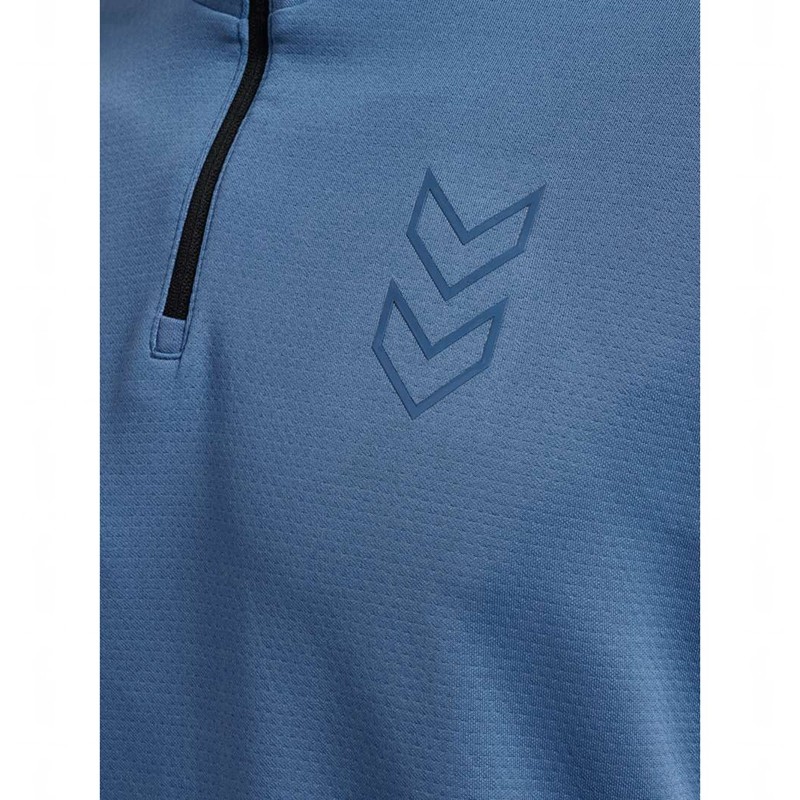 Hummel Active Pl Half Zip Sweatshirts Heren Blauw | 389705-737