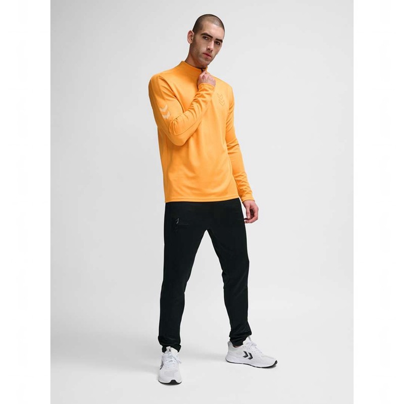 Hummel Active Pl Half Zip Sweatshirts Heren Oranje | 961076-984