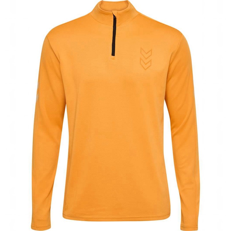 Hummel Active Pl Half Zip Sweatshirts Heren Oranje | 961076-984