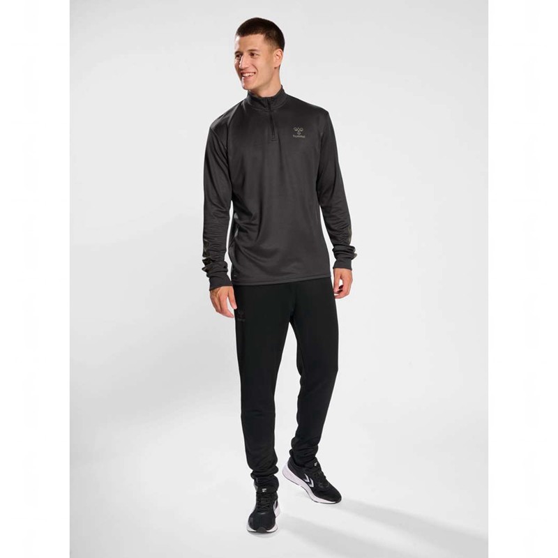 Hummel Active Pl Half Zip Sweatshirts Heren Zwart | 521471-961