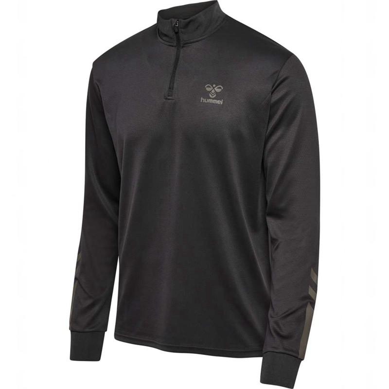 Hummel Active Pl Half Zip Sweatshirts Heren Zwart | 521471-961