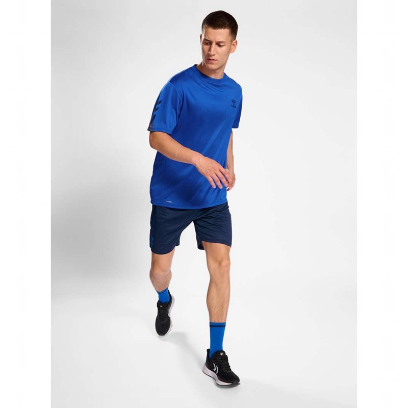 Hummel Active Pl Jersey S/S T-shirts Heren Blauw | 816687-092