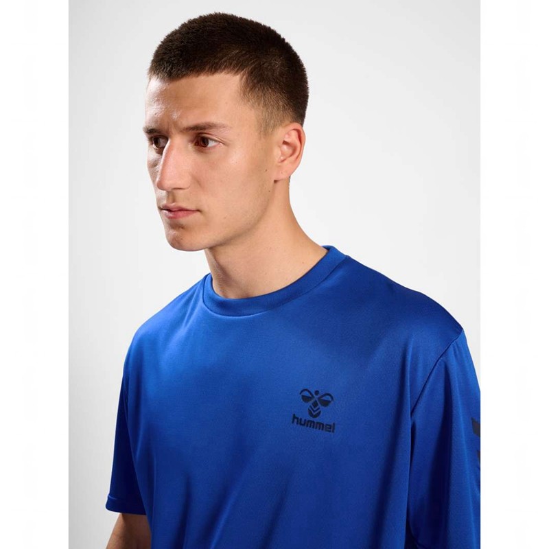 Hummel Active Pl Jersey S/S T-shirts Heren Blauw | 816687-092