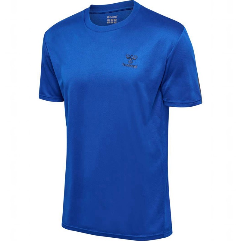 Hummel Active Pl Jersey S/S T-shirts Heren Blauw | 816687-092