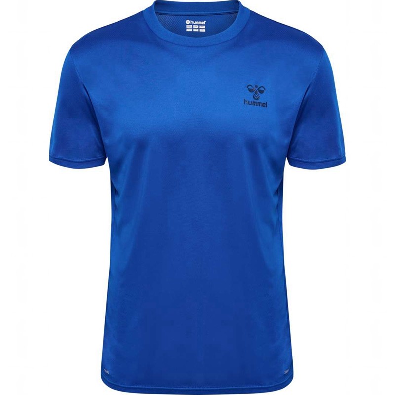 Hummel Active Pl Jersey S/S T-shirts Heren Blauw | 816687-092