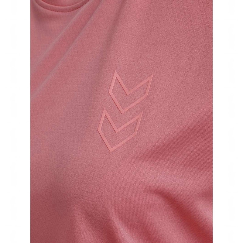 Hummel Active Pl S/S Jersey Dames Roze | 771699-889