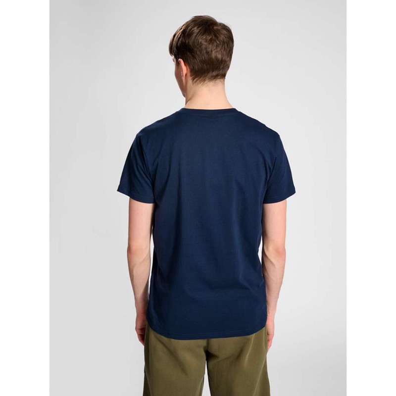 Hummel Active Stripe Co S/S T-shirts Heren Donkerblauw | 939550-575