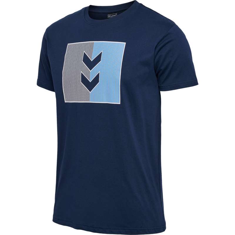 Hummel Active Stripe Co S/S T-shirts Heren Donkerblauw | 939550-575