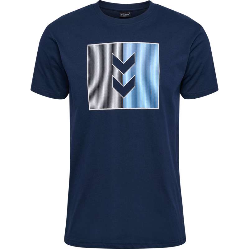 Hummel Active Stripe Co S/S T-shirts Heren Donkerblauw | 939550-575