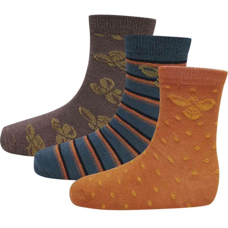 Hummel Alfie 3-pack Sokken Kinderen Bruin | 276310-079