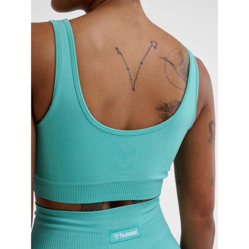 Hummel Alive Seamless Sport BH Dames Blauw | 159246-232