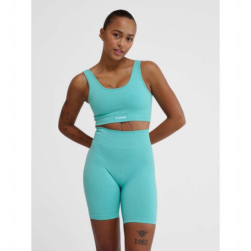 Hummel Alive Seamless Sport BH Dames Blauw | 159246-232