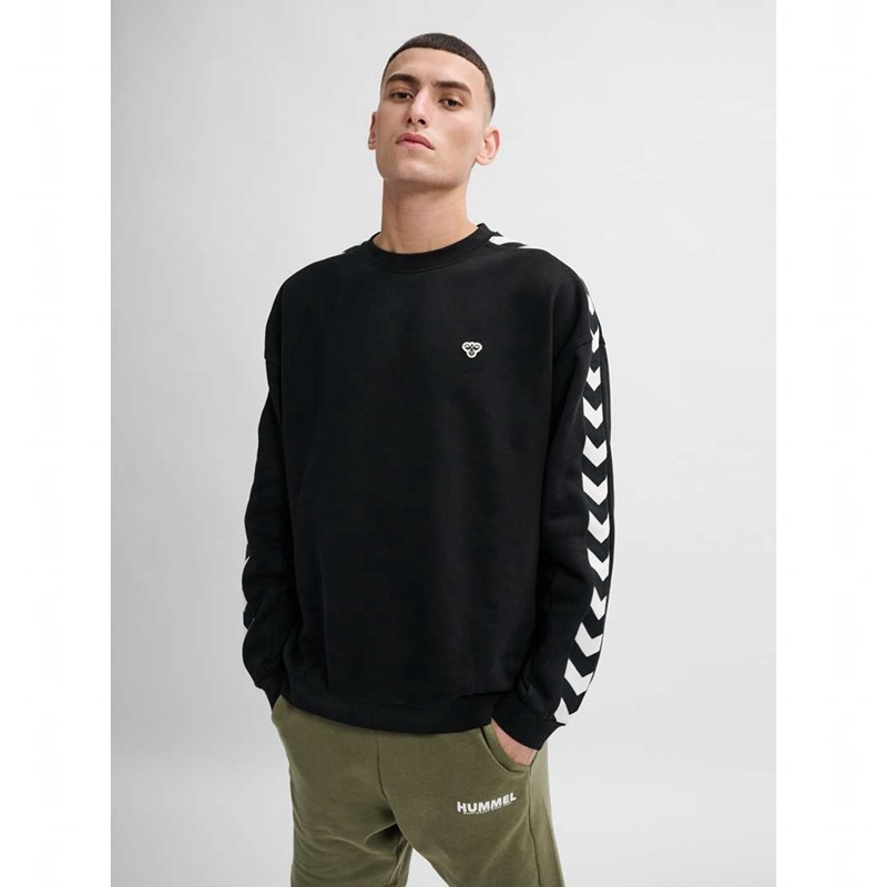 Hummel Archive Loose Fit Sweatshirts Heren Zwart | 040177-869