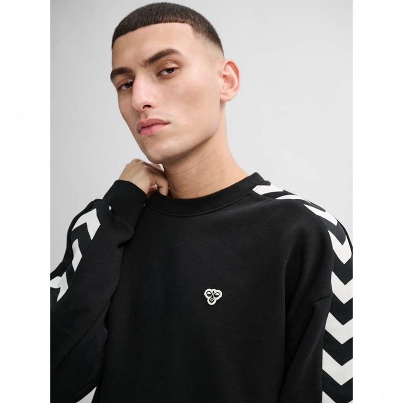 Hummel Archive Loose Fit Sweatshirts Heren Zwart | 040177-869