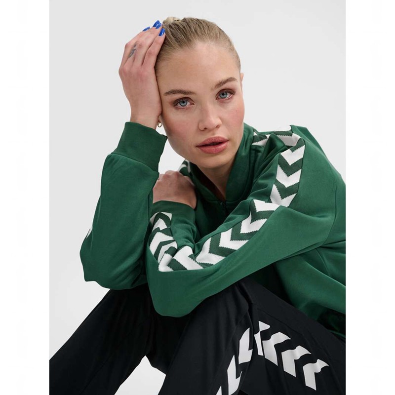 Hummel Archive Regular Poly Zip Jassen Heren Groen | 287322-818