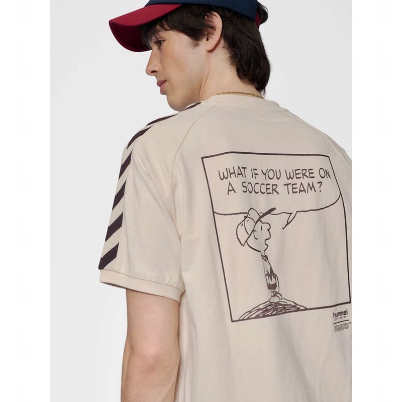 Hummel Archive S/S Peanuts T-shirts Heren Beige | 510888-514