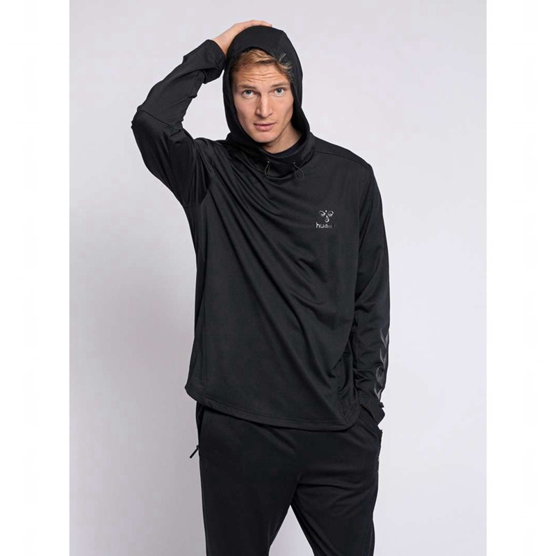 Hummel Aston Hoodie Heren Zwart | 709497-987