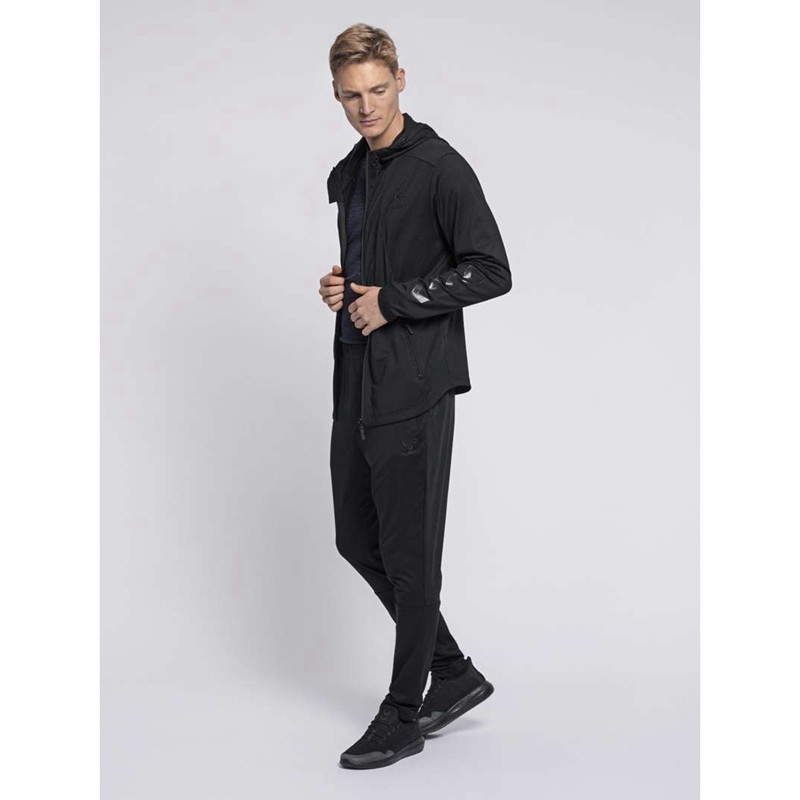 Hummel Aston Zip Hoodie Heren Zwart | 647610-222