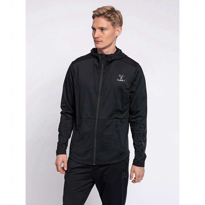 Hummel Aston Zip Hoodie Heren Zwart | 647610-222