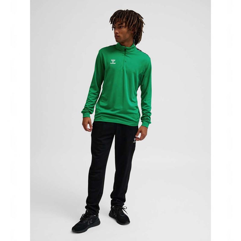 Hummel Authentic Half Zip Sweat Korte Broek Heren Groen | 762716-931