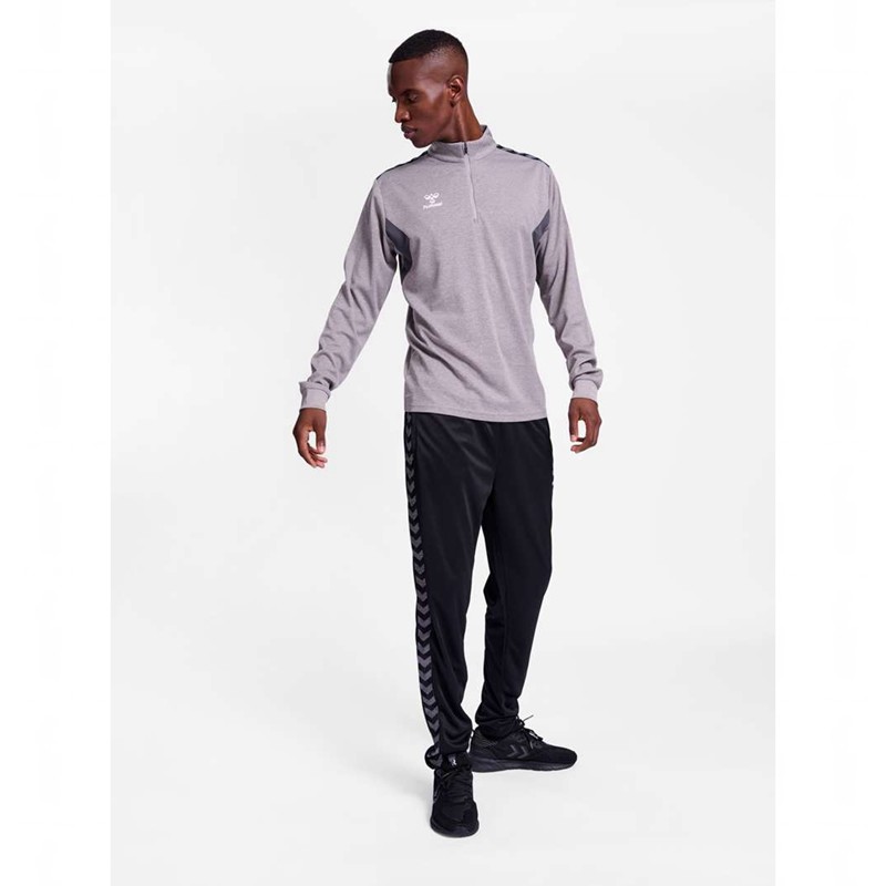 Hummel Authentic Half Zip Sweat Sweatshirts Heren Grijs | 857595-763