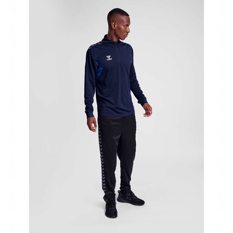 Hummel Authentic Half Zip Sweat Sweatshirts Heren Donkerblauw | 709843-022