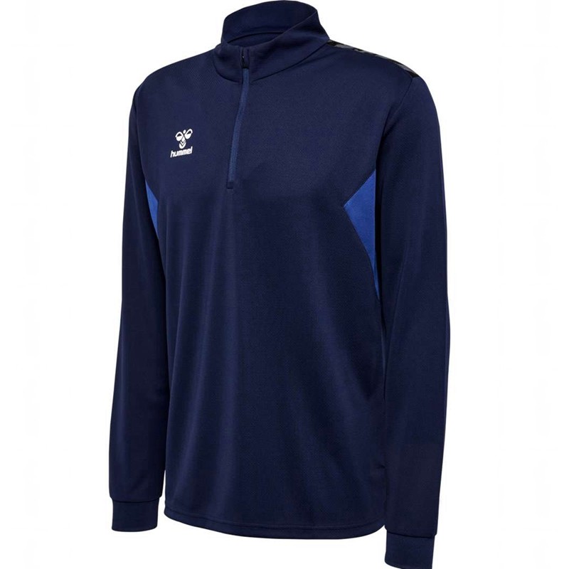 Hummel Authentic Half Zip Sweat Sweatshirts Heren Donkerblauw | 709843-022