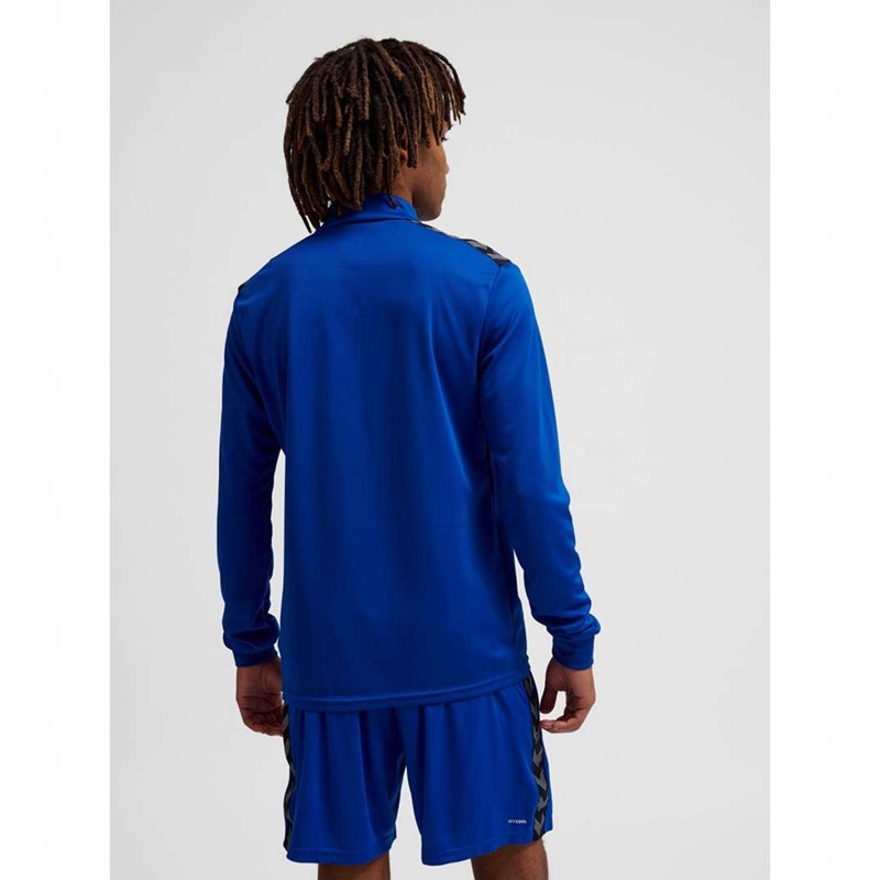Hummel Authentic Half Zip Sweat Sweatshirts Heren Blauw | 265499-971