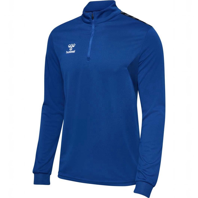 Hummel Authentic Half Zip Sweat Sweatshirts Heren Blauw | 265499-971
