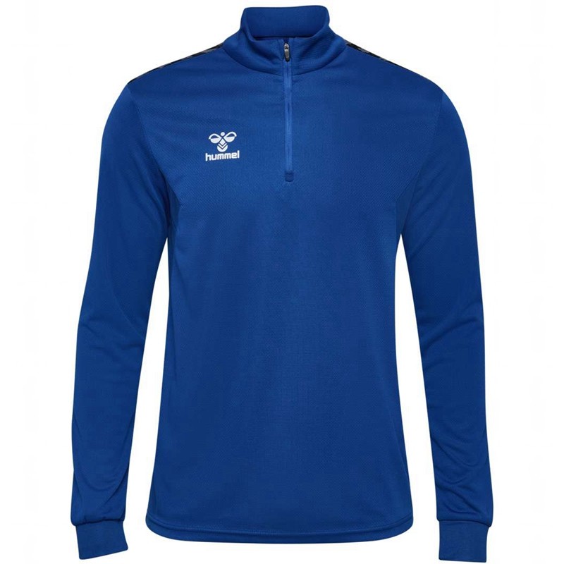 Hummel Authentic Half Zip Sweat Sweatshirts Heren Blauw | 265499-971