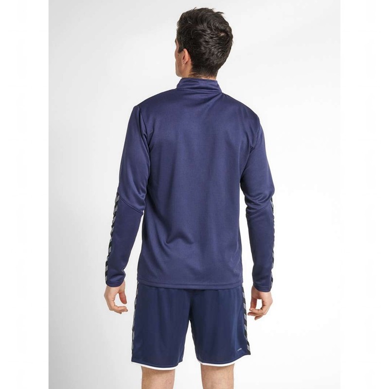 Hummel Authentic Half Zip Sweatshirts Heren Donkerblauw | 532450-288