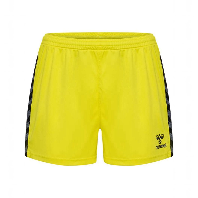 Hummel Authentic Pl Korte Broek Dames Geel | 989719-456