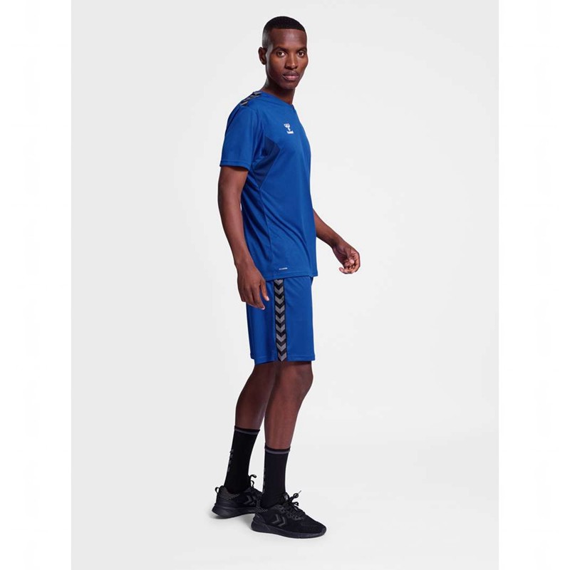 Hummel Authentic Pl Korte Broek Heren Blauw | 033696-352