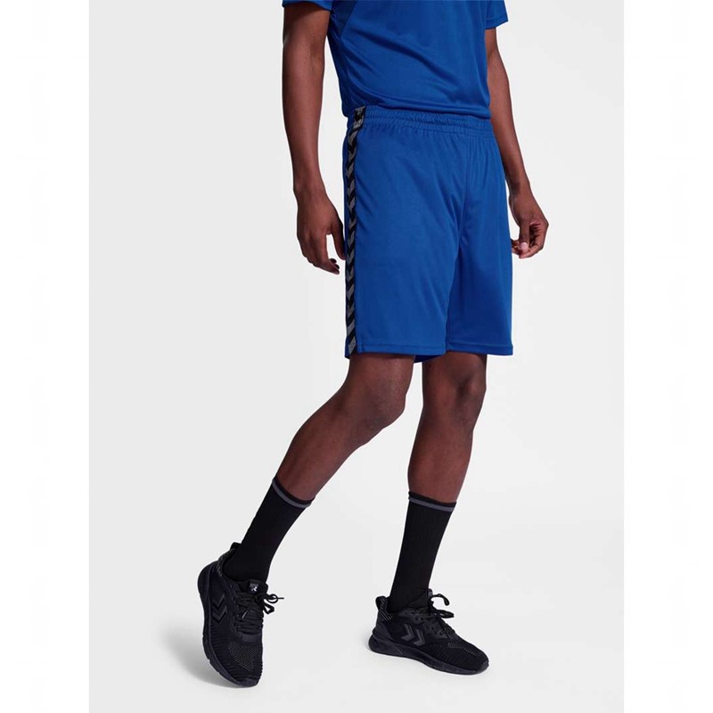 Hummel Authentic Pl Korte Broek Heren Blauw | 033696-352