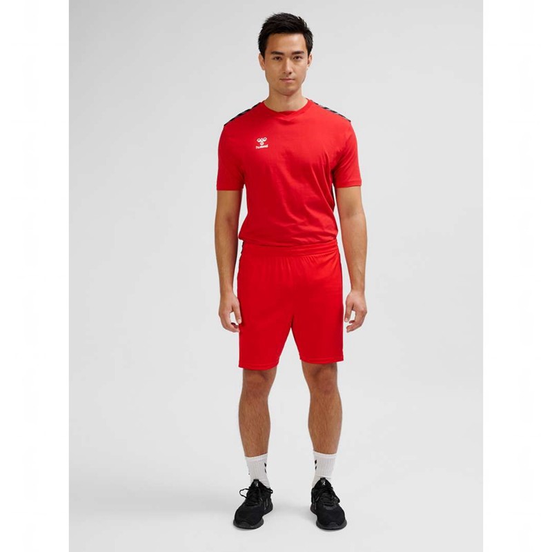 Hummel Authentic Pl Korte Broek Heren Rood | 293669-461