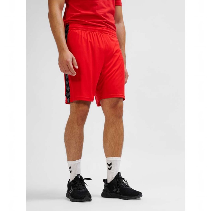 Hummel Authentic Pl Korte Broek Heren Rood | 293669-461
