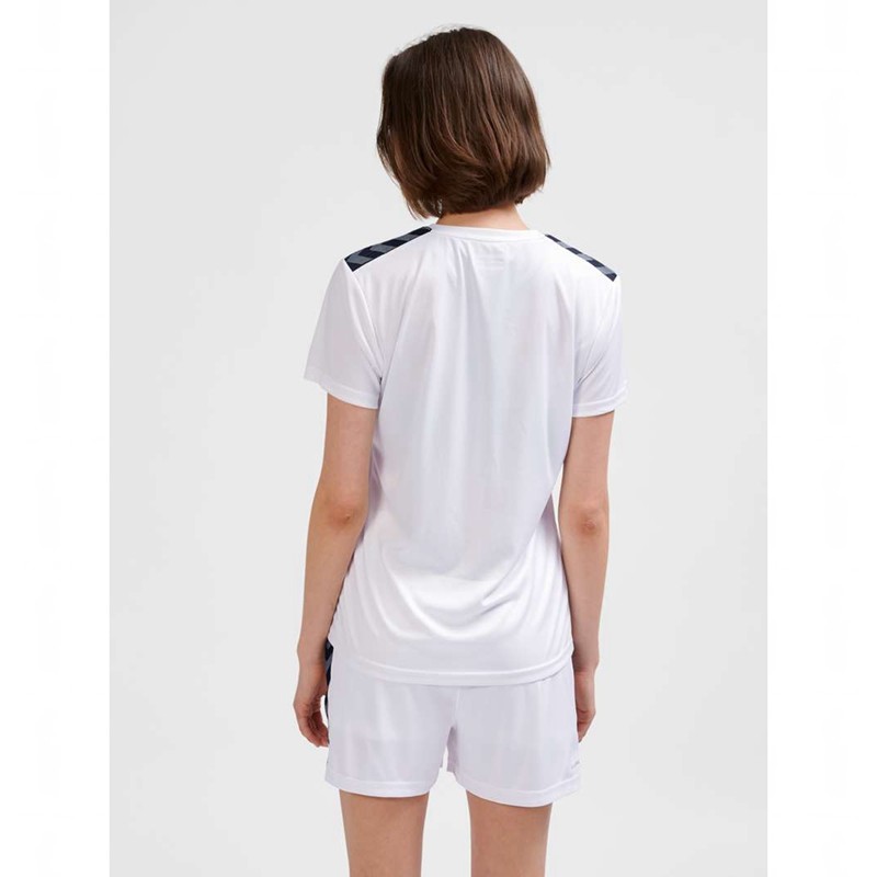 Hummel Authentic Pl S/S Jersey Dames Wit | 727299-129
