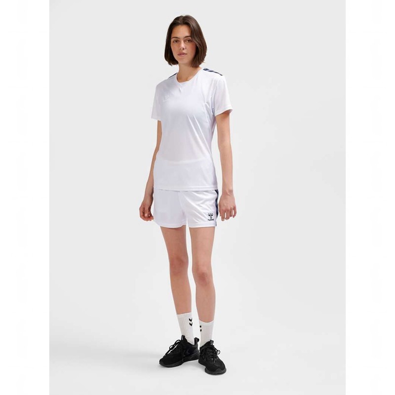 Hummel Authentic Pl S/S Jersey Dames Wit | 727299-129