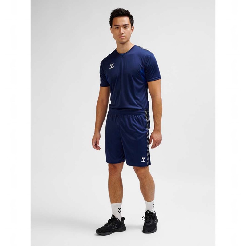 Hummel Authentic Pl T-shirts Heren Donkerblauw | 141744-132