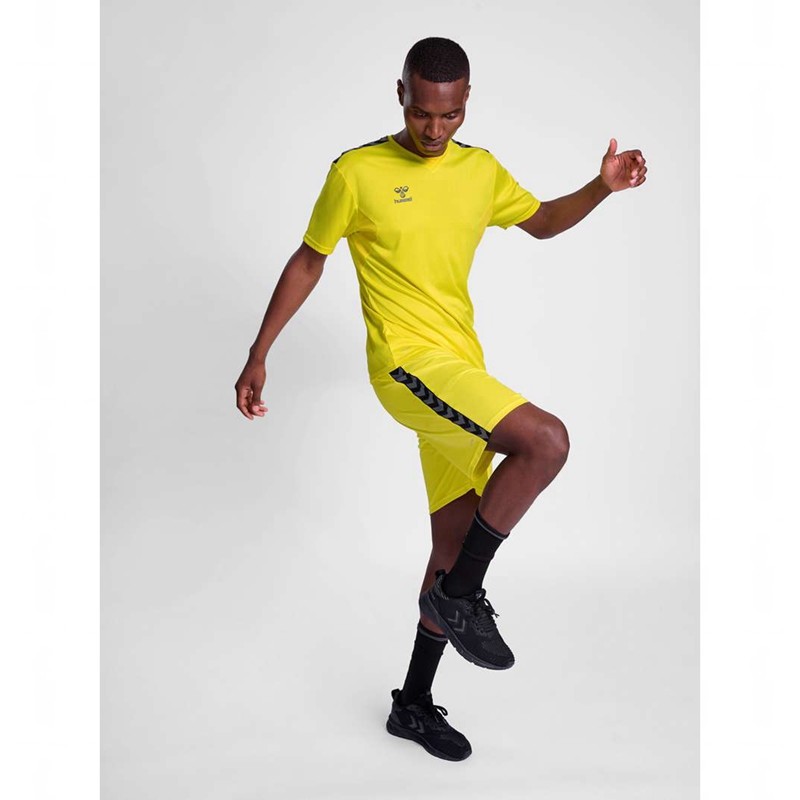 Hummel Authentic Pl T-shirts Heren Geel | 991531-487